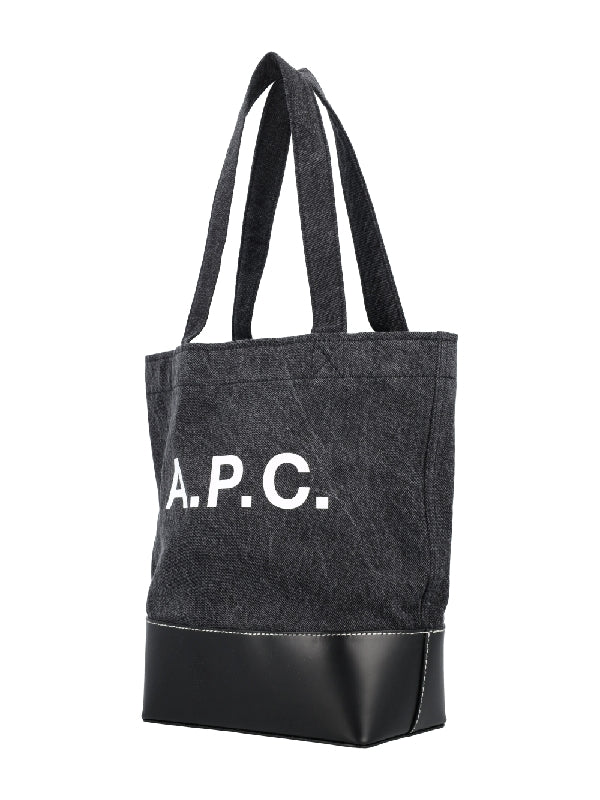 Axel Logo Denim Small Tote Bag