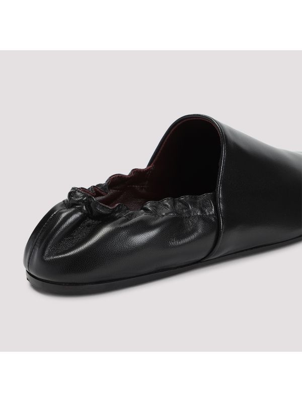 Banks Square-Toe Coatskin Flat Shoes