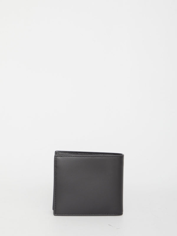 Black leather monogram wallet - jentestore_global