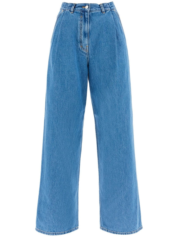 4g Pleated Denim Pants