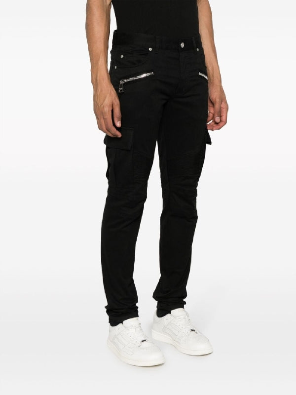 Zipper Cargo Slim Pants