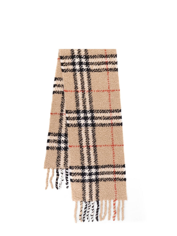 Burberry Beige Checked Wool Mufflers