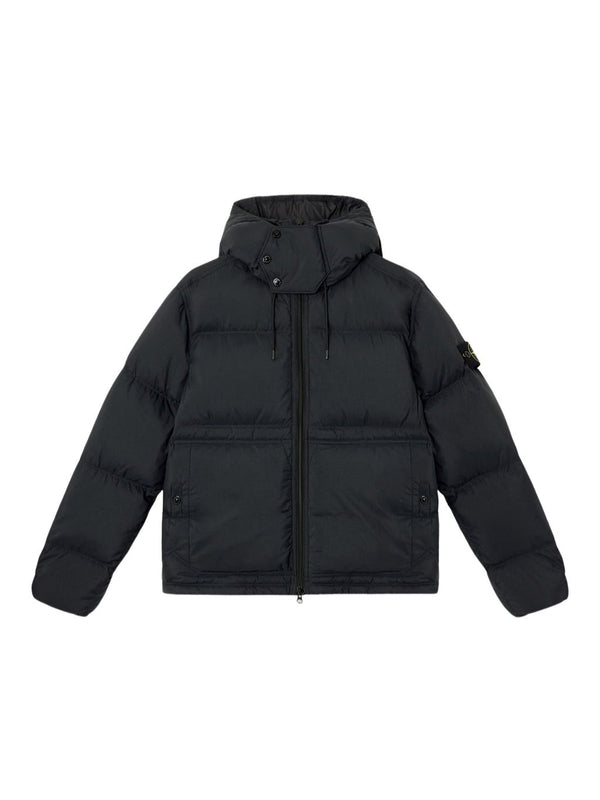 Wappen Patch Nylon Hooded Down Jacket