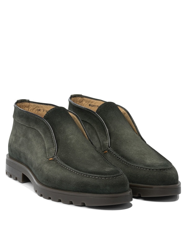 Santoni Green Ankle Boots