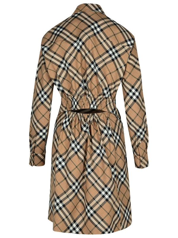 Vintage Check Belt Shirt Dress