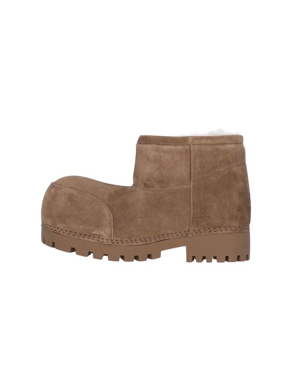 Alaska Fur Suede Ankle Boots