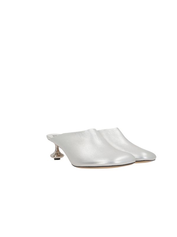 Toy Metallic Leather Sandal Heels