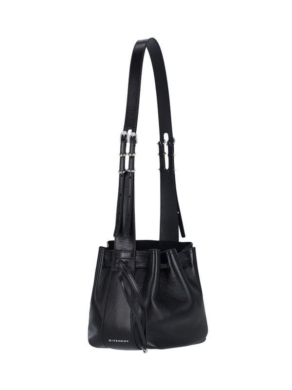 Pumpkin Logo Leather Bucket Bag