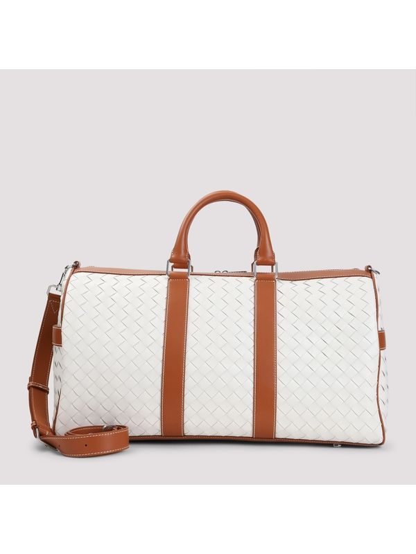 Intrecciato Leather Medium Duffel Bag