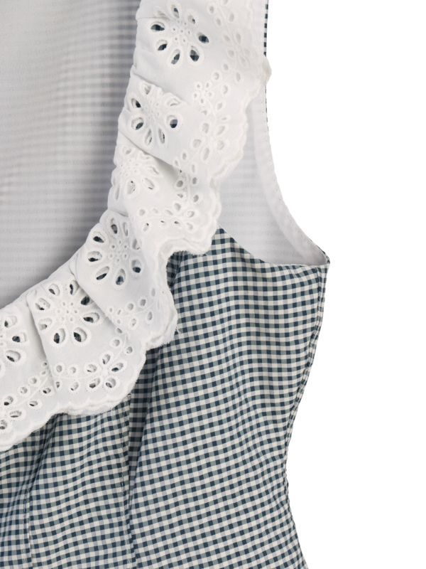 Paloma Check Lace Sleeveless Top