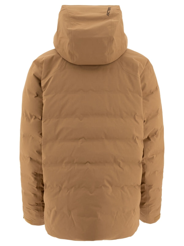 Fissile Logo Embroidered Hoodie Padded Jacket