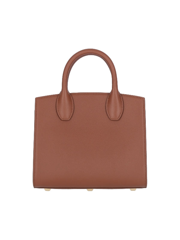 FERRAGAMO - Studio Gancini Leather Tote Bag - Jente