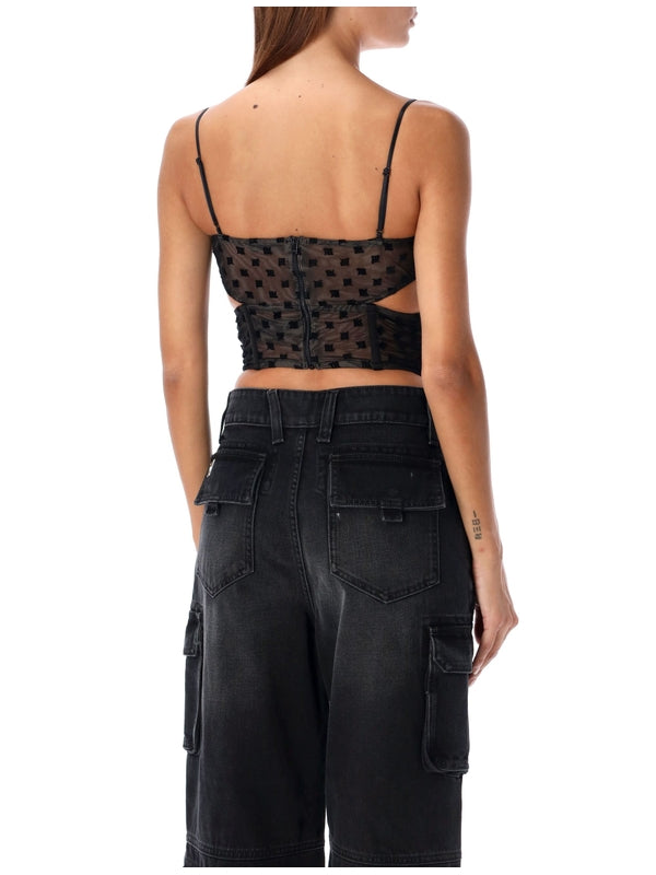 MISBHV - Monogram Mesh Crop Tank Top - Jente