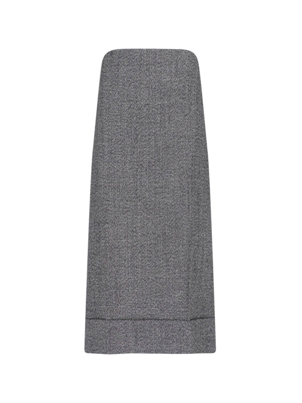 Turn-Up Wool Skirt