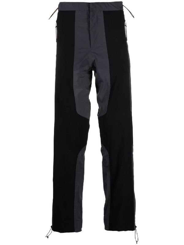 Two-Tone Panel Nylon Pants