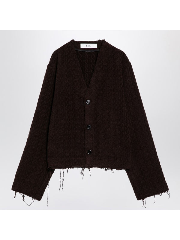 Zola V-neck Wool Blend Cardigan