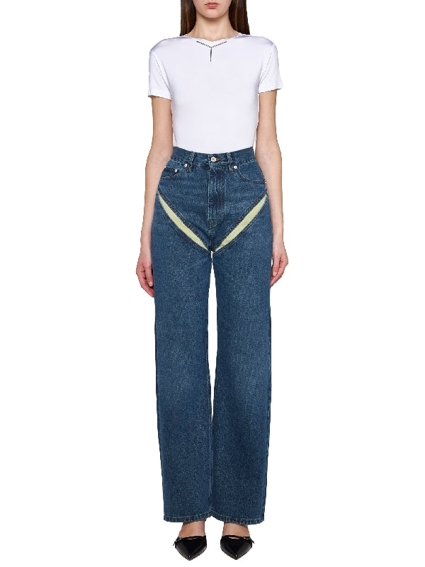 Cutout Denim Pants