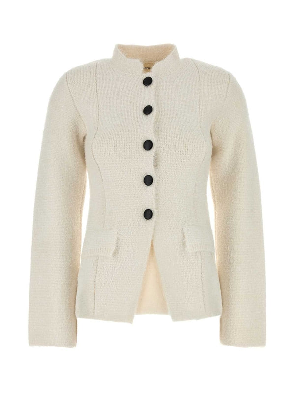 Button-Up Silk
  Cashmere Jacket