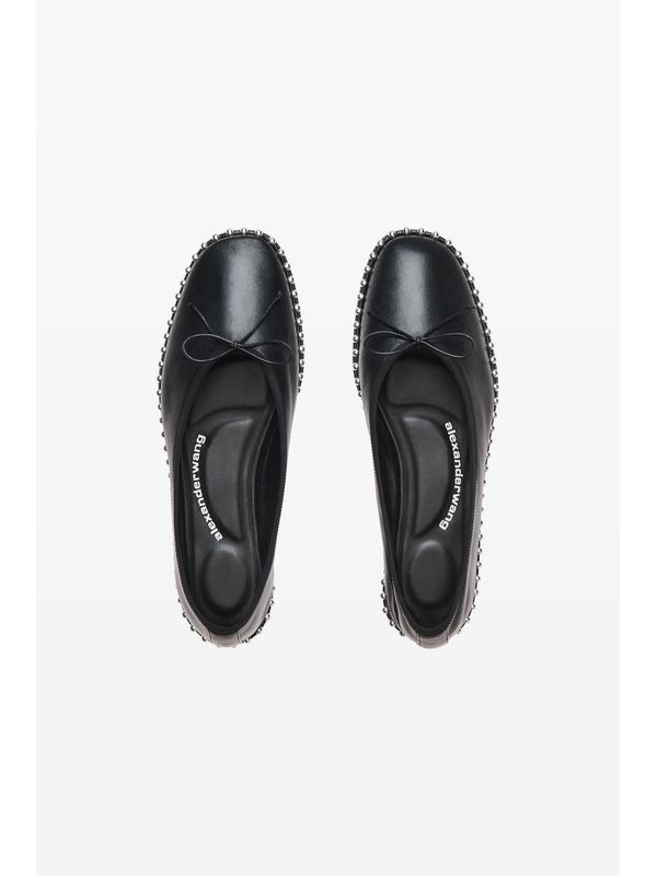 Lina Studded Leather Flat Shoes