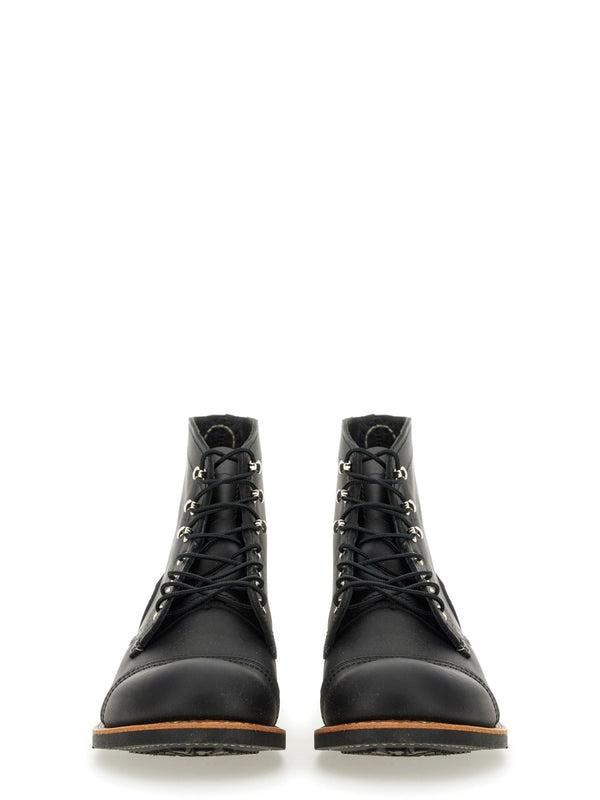 Red Wing Black Lace-Up Boots