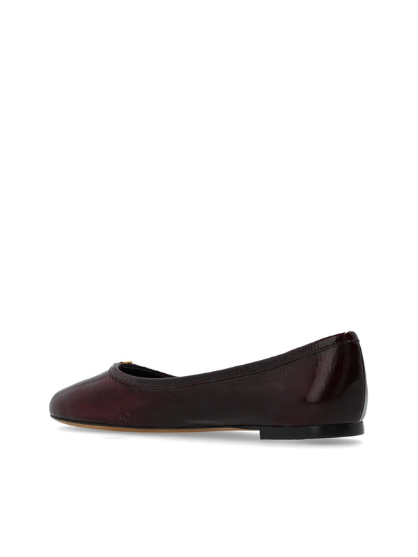 Marcie Glossy Leather Flat Shoes