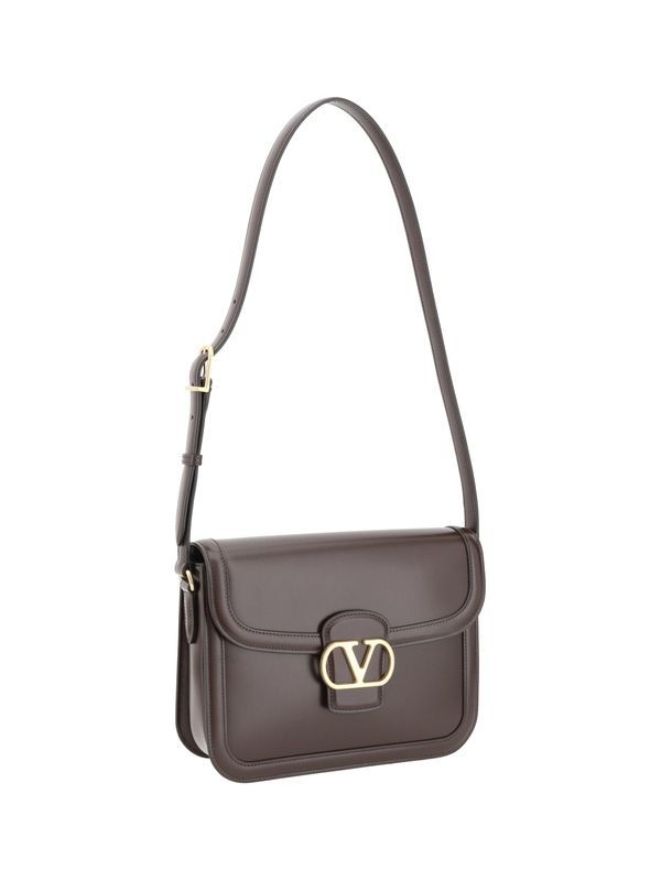 9to5 Logo Buckle Leather Shoulder Bag