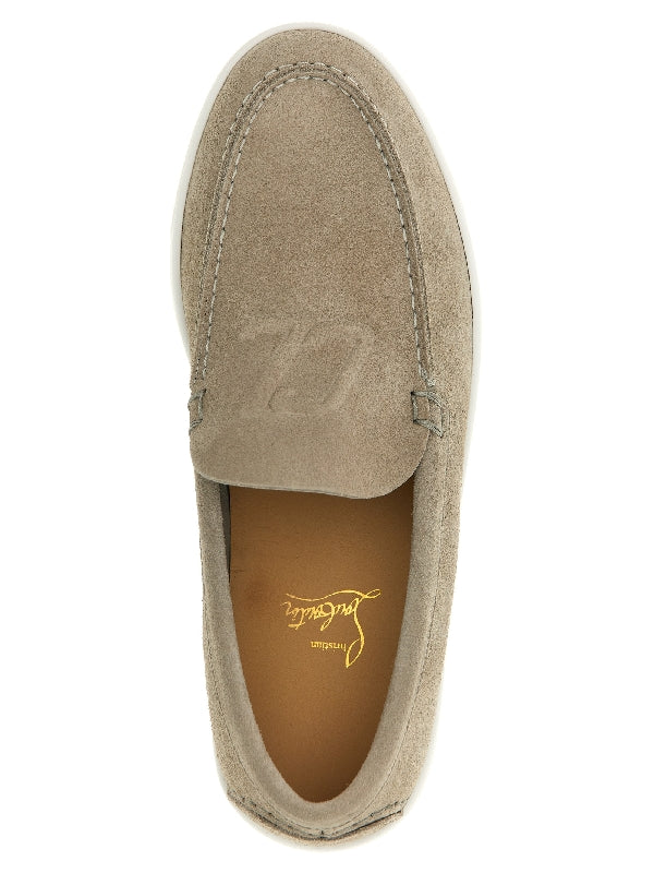 Varsiboat Logo Embossed Suede Loafers