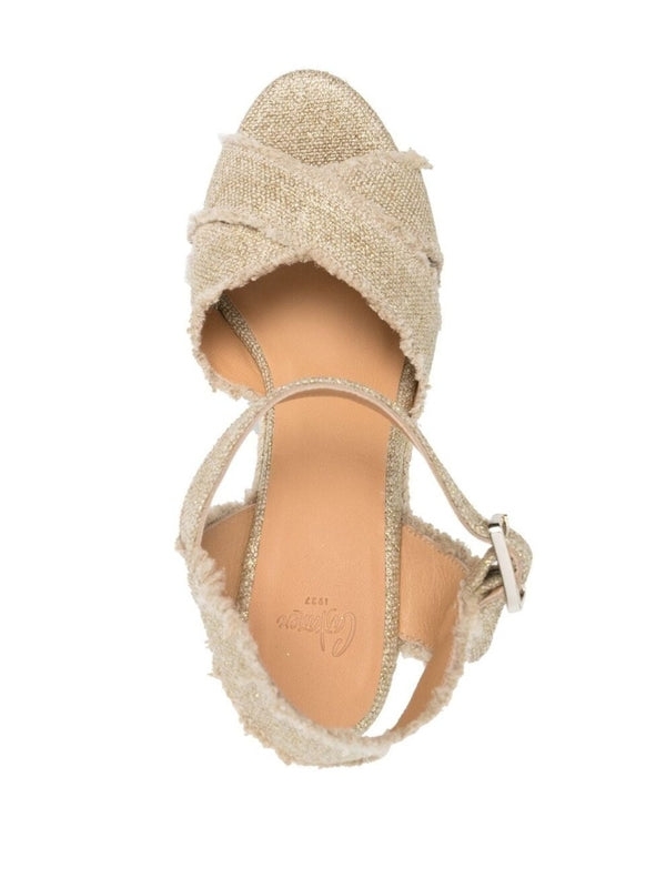 Beige Wedge Sandals
