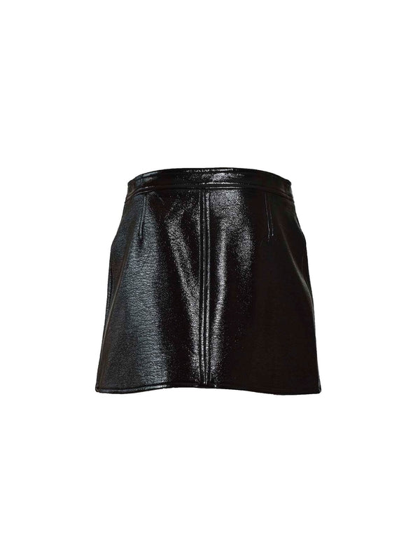 Courrèges - Reedition Vinyl Mini Skirt - Jente