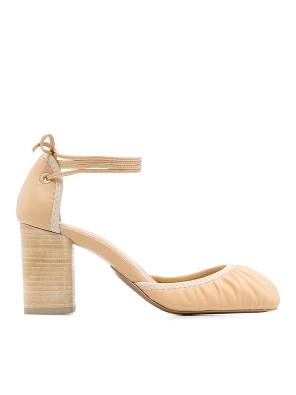 Strap Micro Leather Pumps Heel