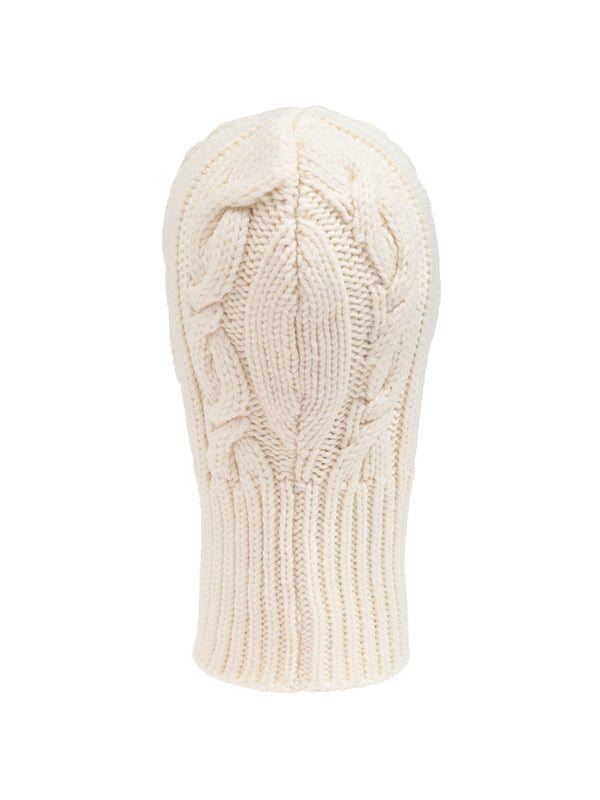 Logo Patch Wool Rib Balaclava