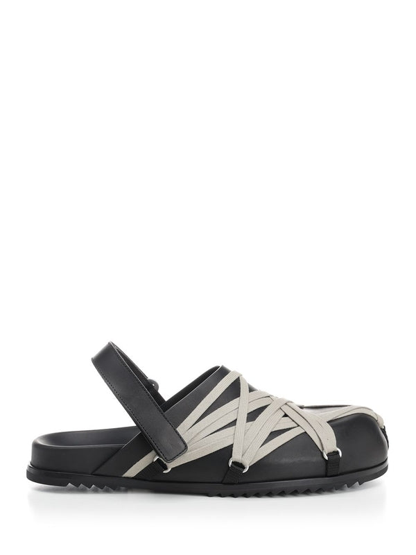 Megalace Leather Slides