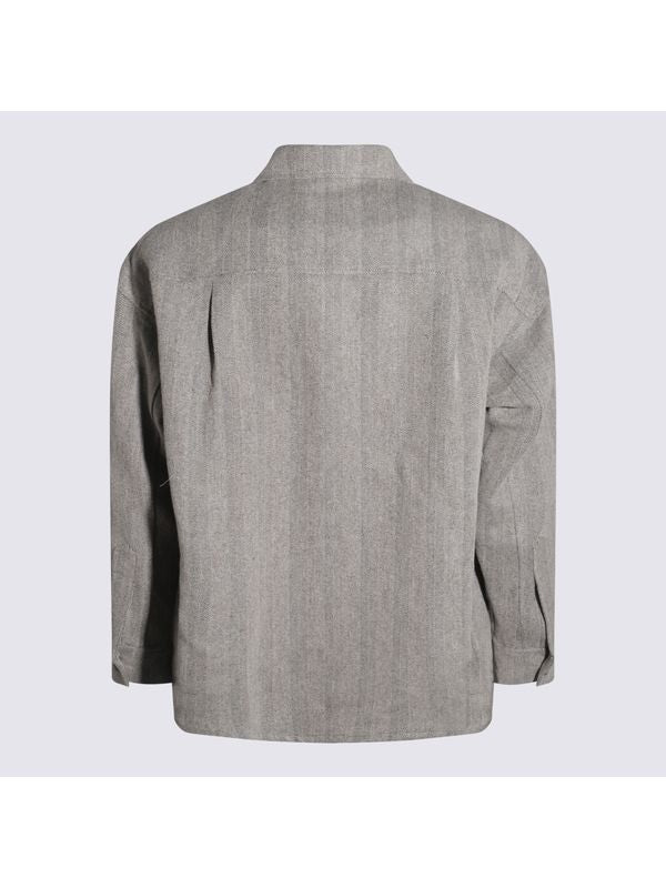 Double Pocket Linen Wool Shirt