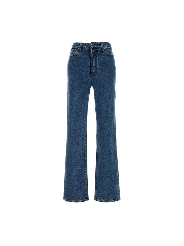 Flared Cotton-Blend Denim Pants