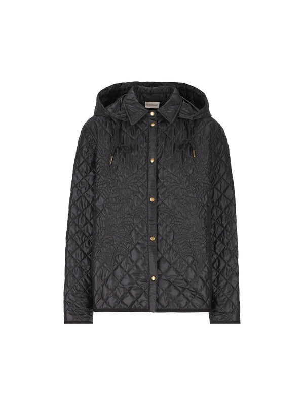 Quilted Hood Nylon Jacket
