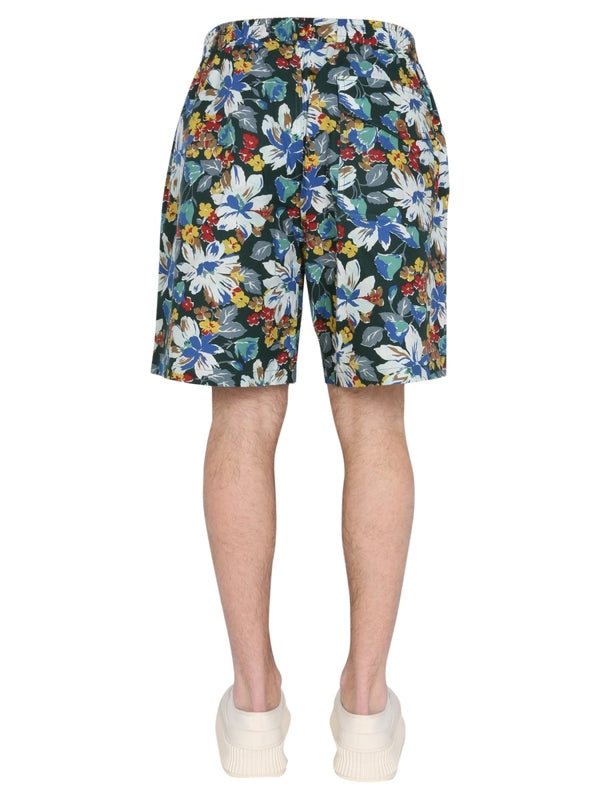 Flower Printing Cotton Shorts