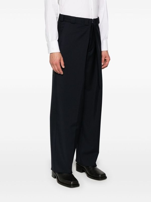 Wool Mohair Pleated Pants