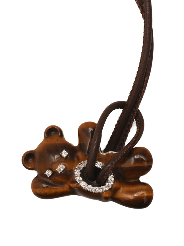 Waving Bear Stone Necklace