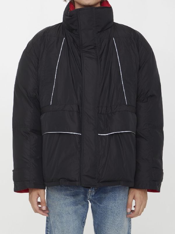 Wrap High Neck Puffer Jacket