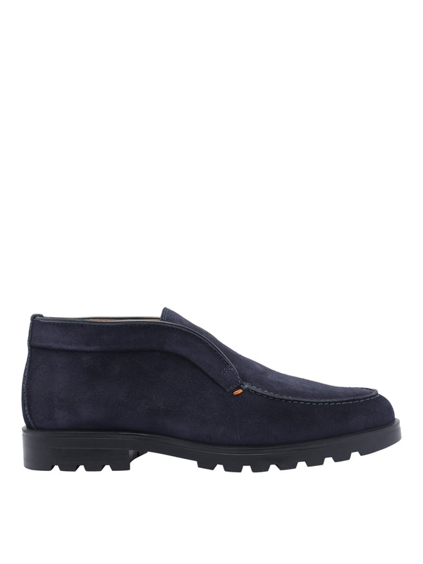 Santoni Navy Desert Boots