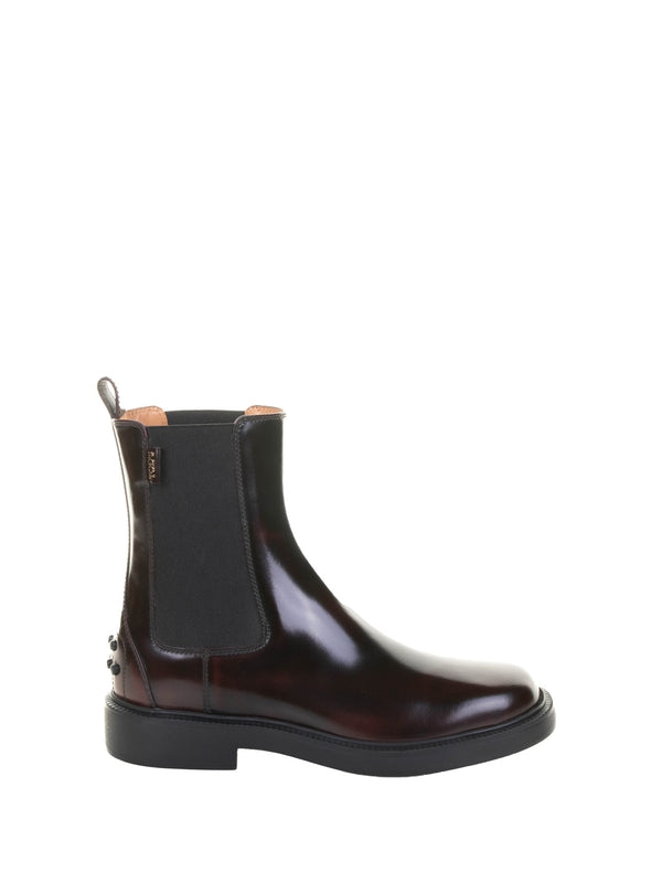 Tod'S Burgundy Chelsea Boots