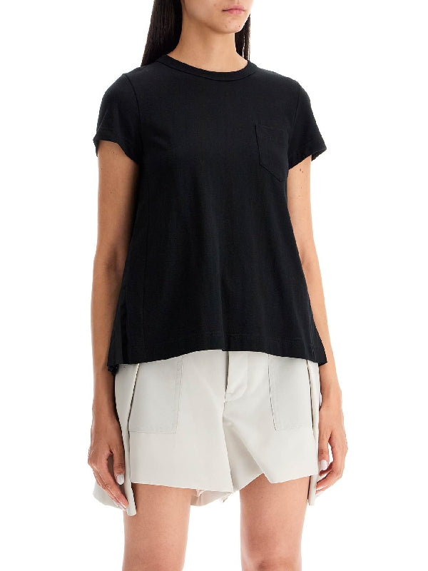 Back Pleated Short-sleeve T-shirt - Jente