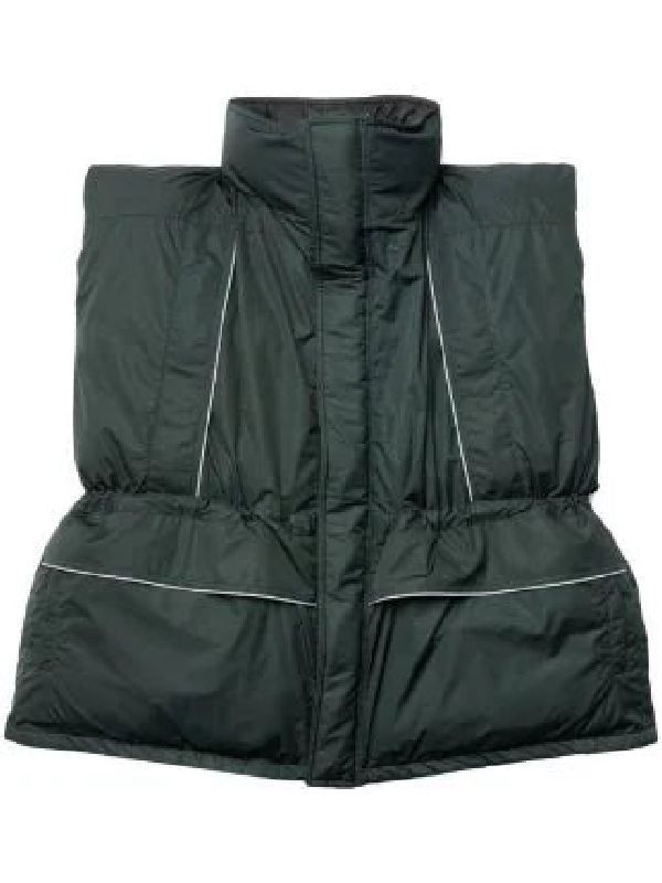 Back Neck Logo Oversized Padding Vest