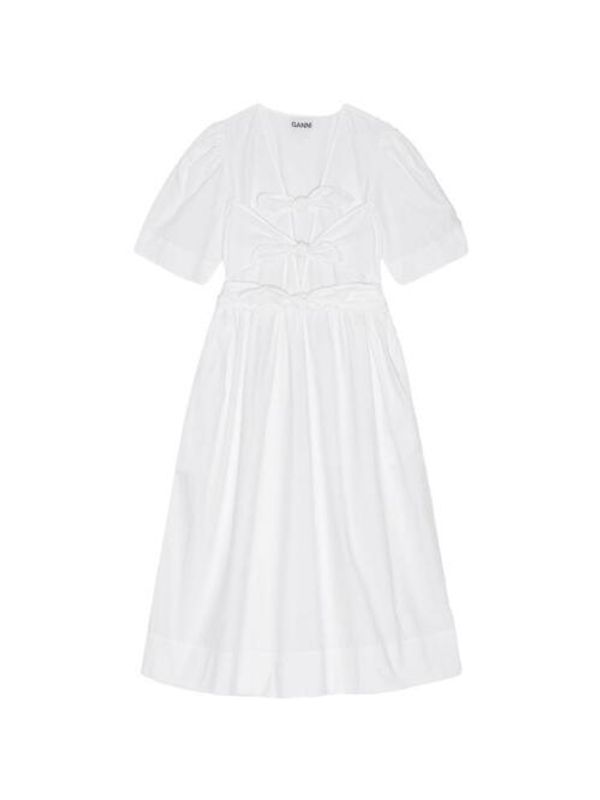 Bow Detail Short Sleeve Midi Dress