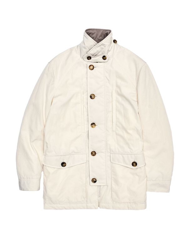 Water-Resistant Microfiber Belted Parka