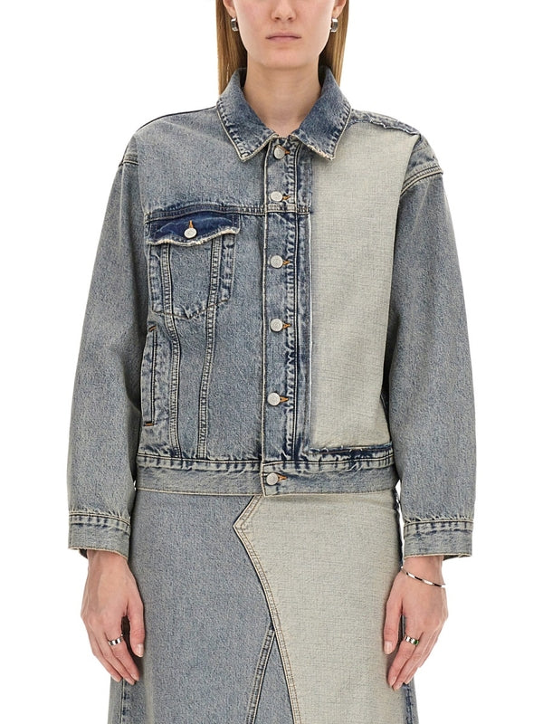 Asymmetric Cotton Denim Jacket