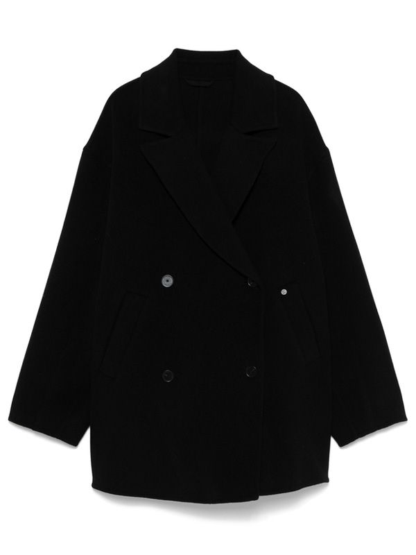 Double Breasted Wool Blend Pea Coat