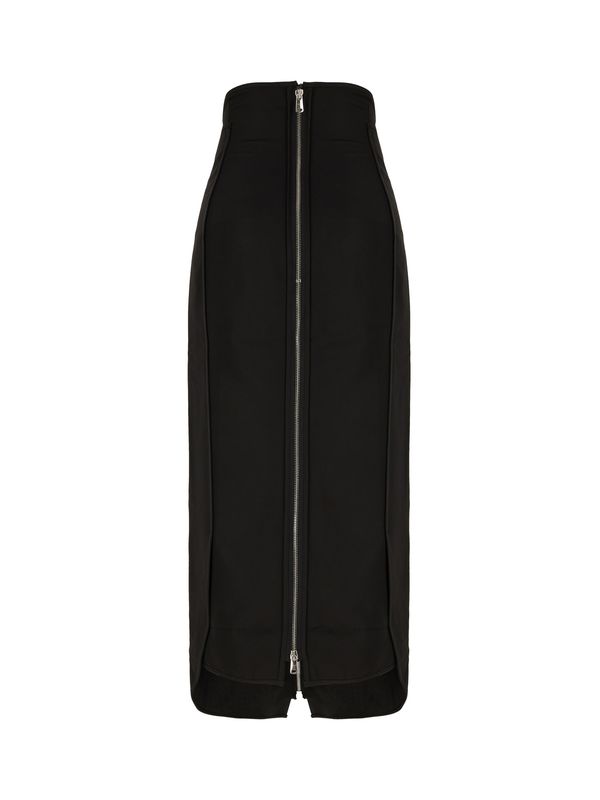 Zipper Detail Long Skirt