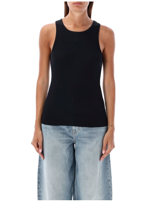 GANNI - Logo Patch Tank Top - Jente