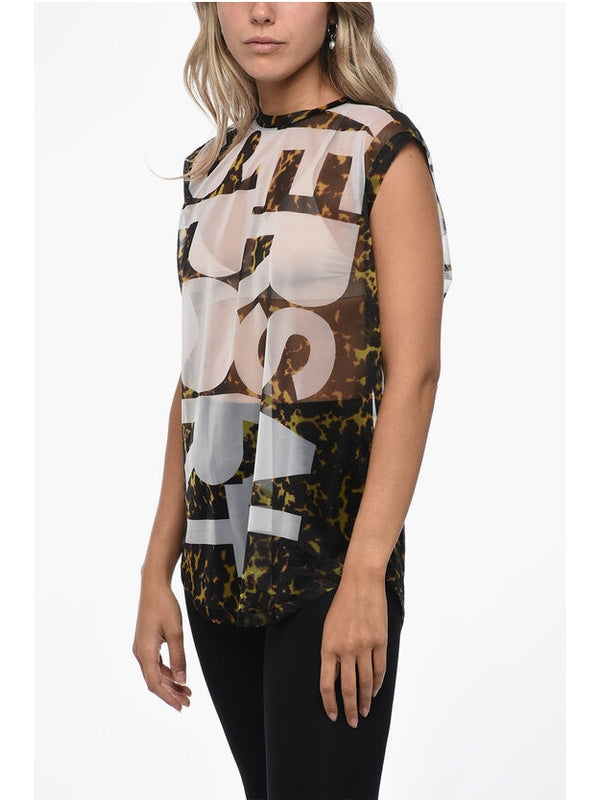 Animal Printing Sleeveless Top